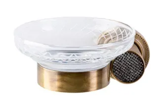 Мыльница Boheme Royal Cristal 10923-BR-B бронза/чёрный